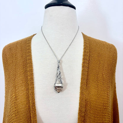 Garden Quartz Crystal Necklace in Silver /Sticks & Stones Collection
