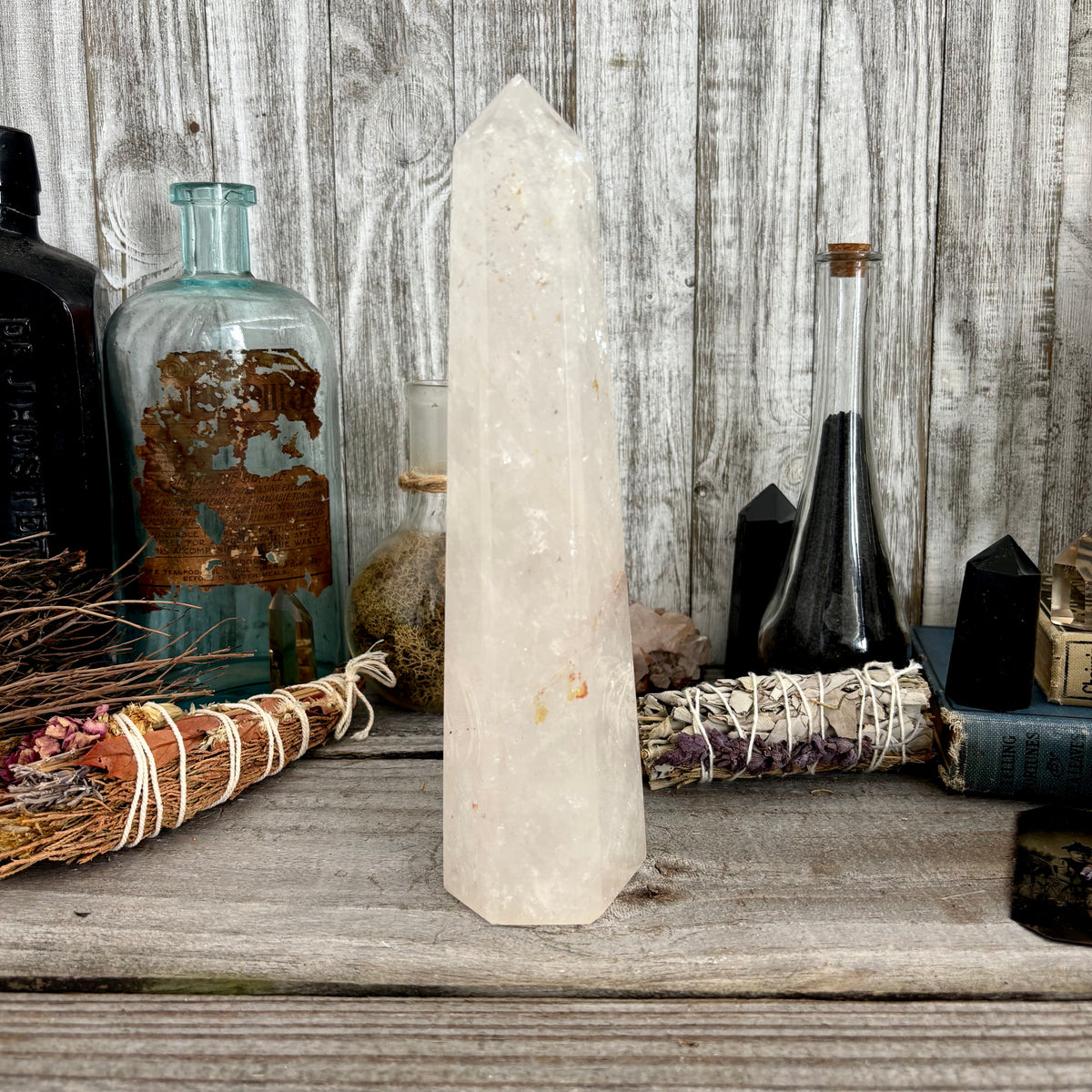 Large Self Standing Clear Quartz Crystal Point / FoxlarkCrystals
