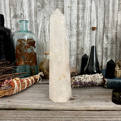 Large Self Standing Clear Quartz Crystal Point / FoxlarkCrystals