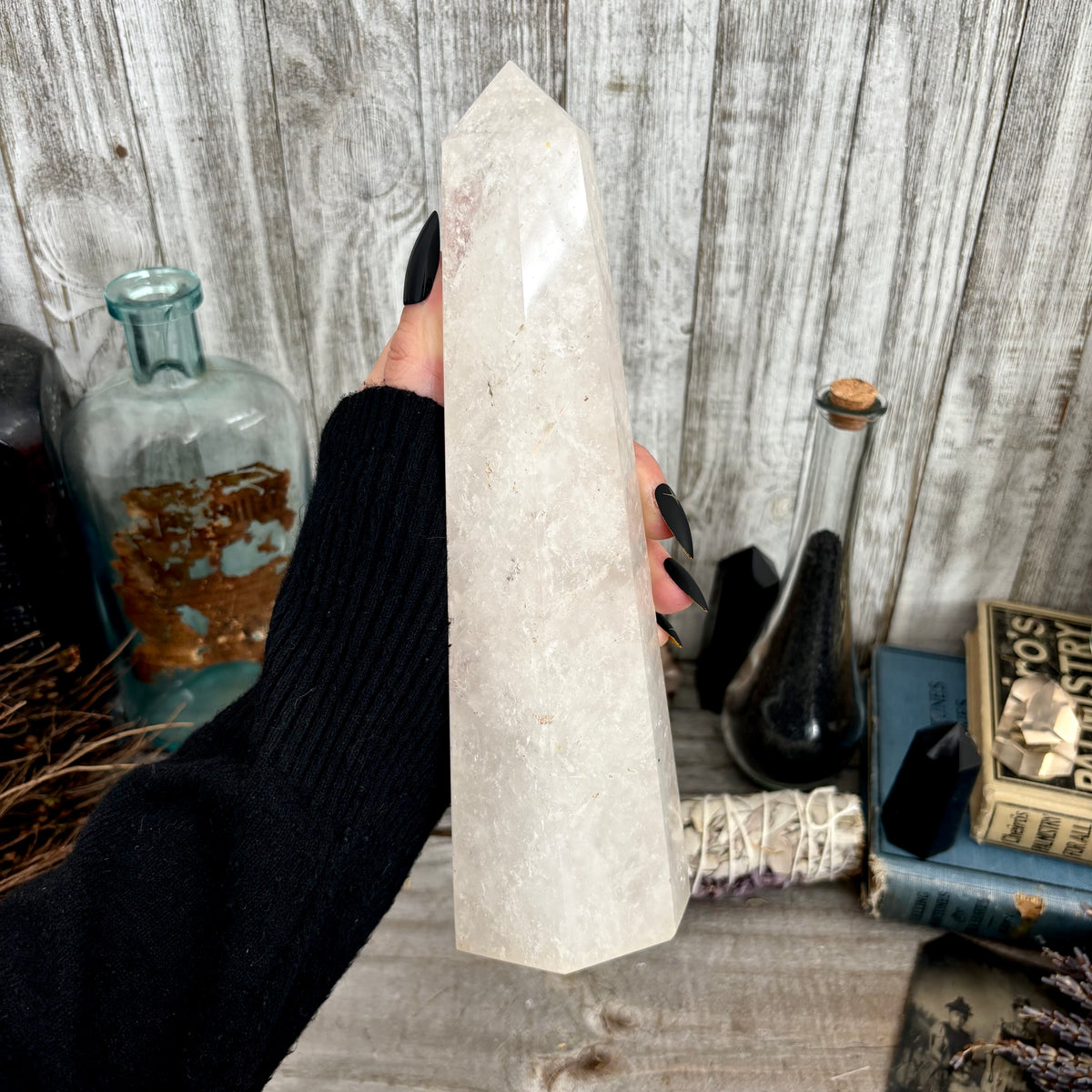 Large Self Standing Clear Quartz Crystal Point / FoxlarkCrystals