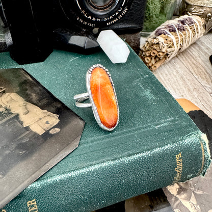 Spiny Oyster Ring Fine Silver Size 8 / Foxlark Collection - One of a Kind