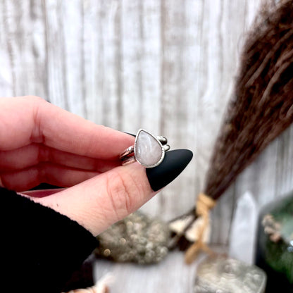 Rose Quartz Ring Fine Silver Stone Ring Size 7 / Foxlark Collection- One of a Kind