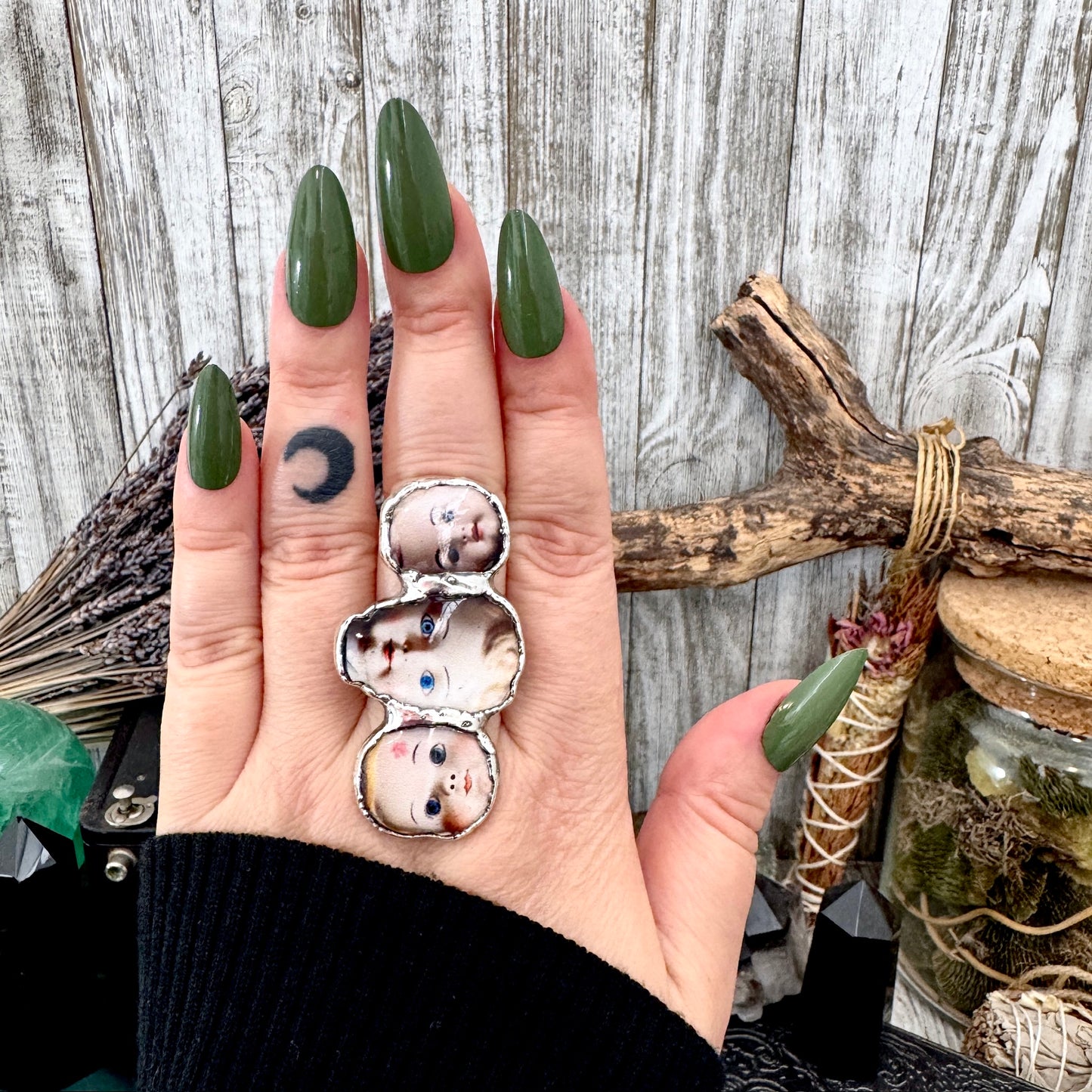 The Weirdlings - Fine Silver Ring Size 9 / One of a Kind