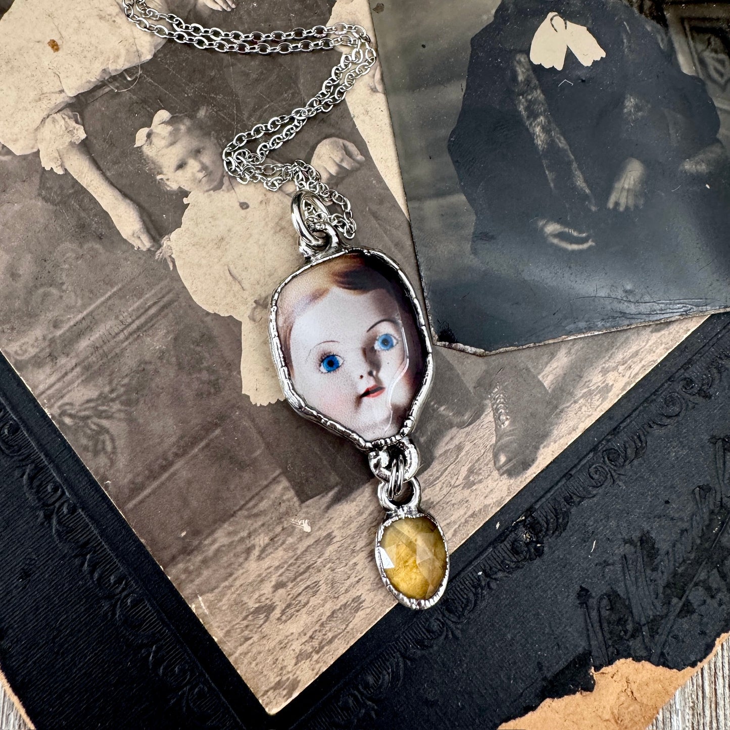 The Weirdlings - Fine Silver Necklace with Citrine / One of a Kind