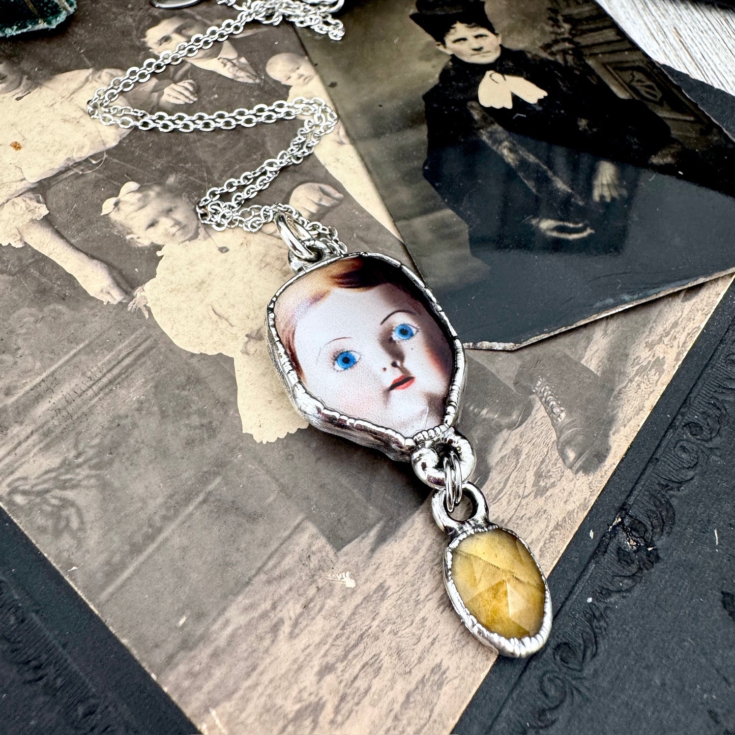 The Weirdlings - Fine Silver Necklace with Citrine / One of a Kind