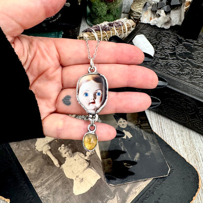 The Weirdlings - Fine Silver Necklace with Citrine / One of a Kind