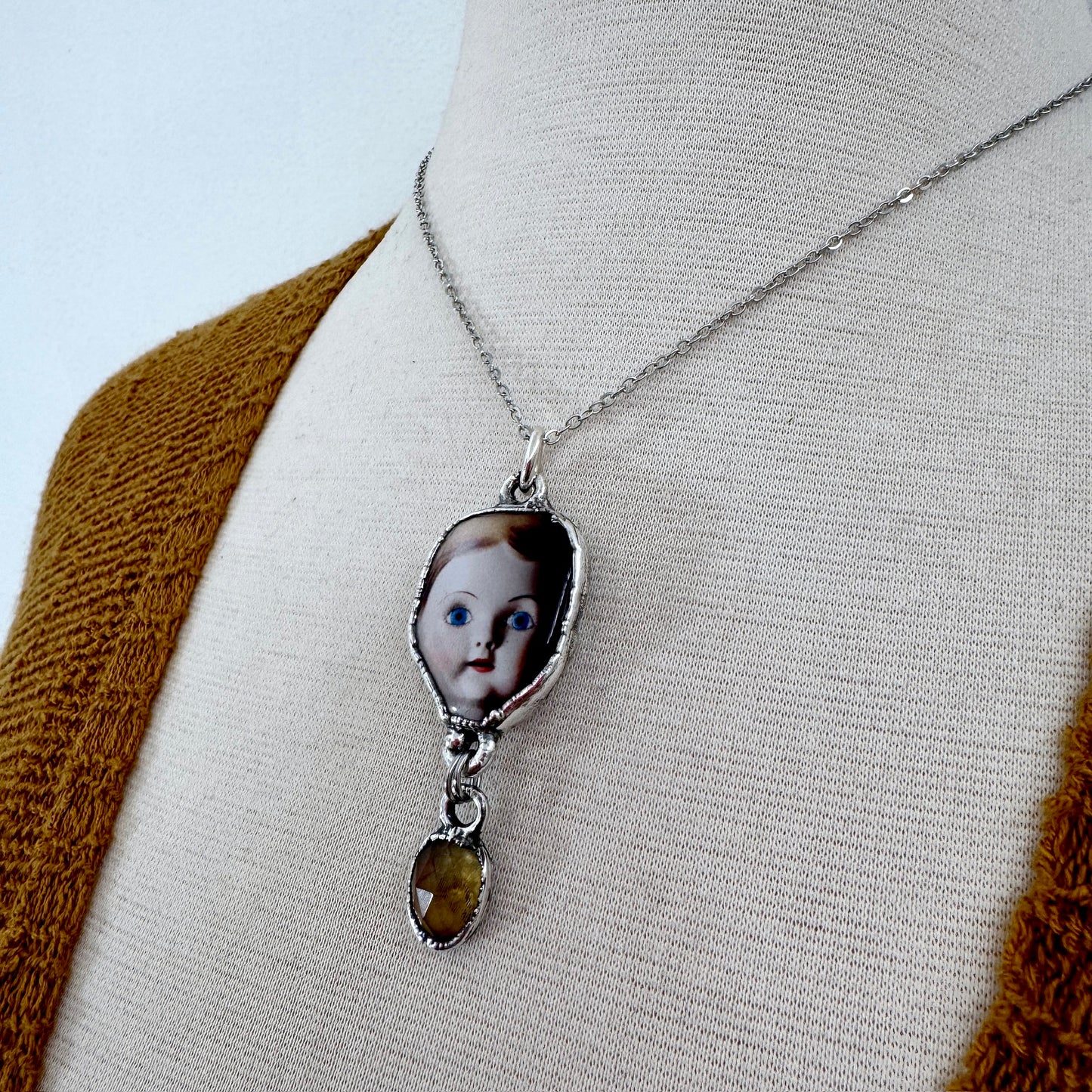 The Weirdlings - Fine Silver Necklace with Citrine / One of a Kind