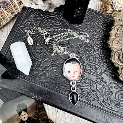 The Weirdlings - Fine Silver Necklace with Obsidian / One of a Kind