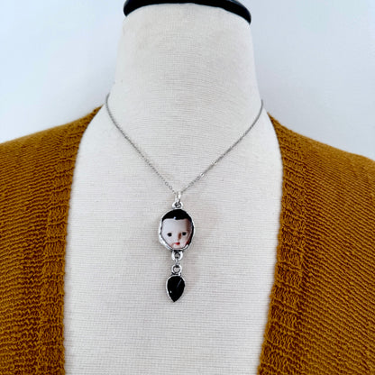The Weirdlings - Fine Silver Necklace with Obsidian / One of a Kind