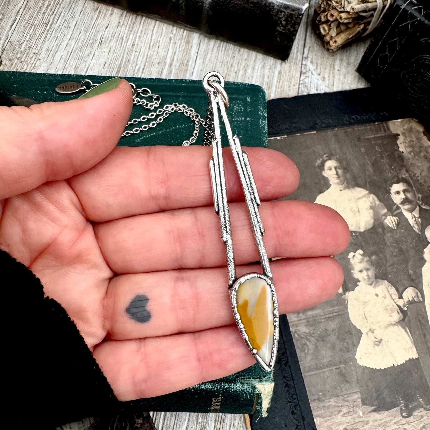 Mookaite Crystal Necklace in Fine Silver / Foxlark Collection - One of a Kind