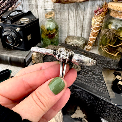 Multi Stone River Rock Clear Quartz and Sea-glass Ring In Silver Size 8.5 / Foxlark Collection