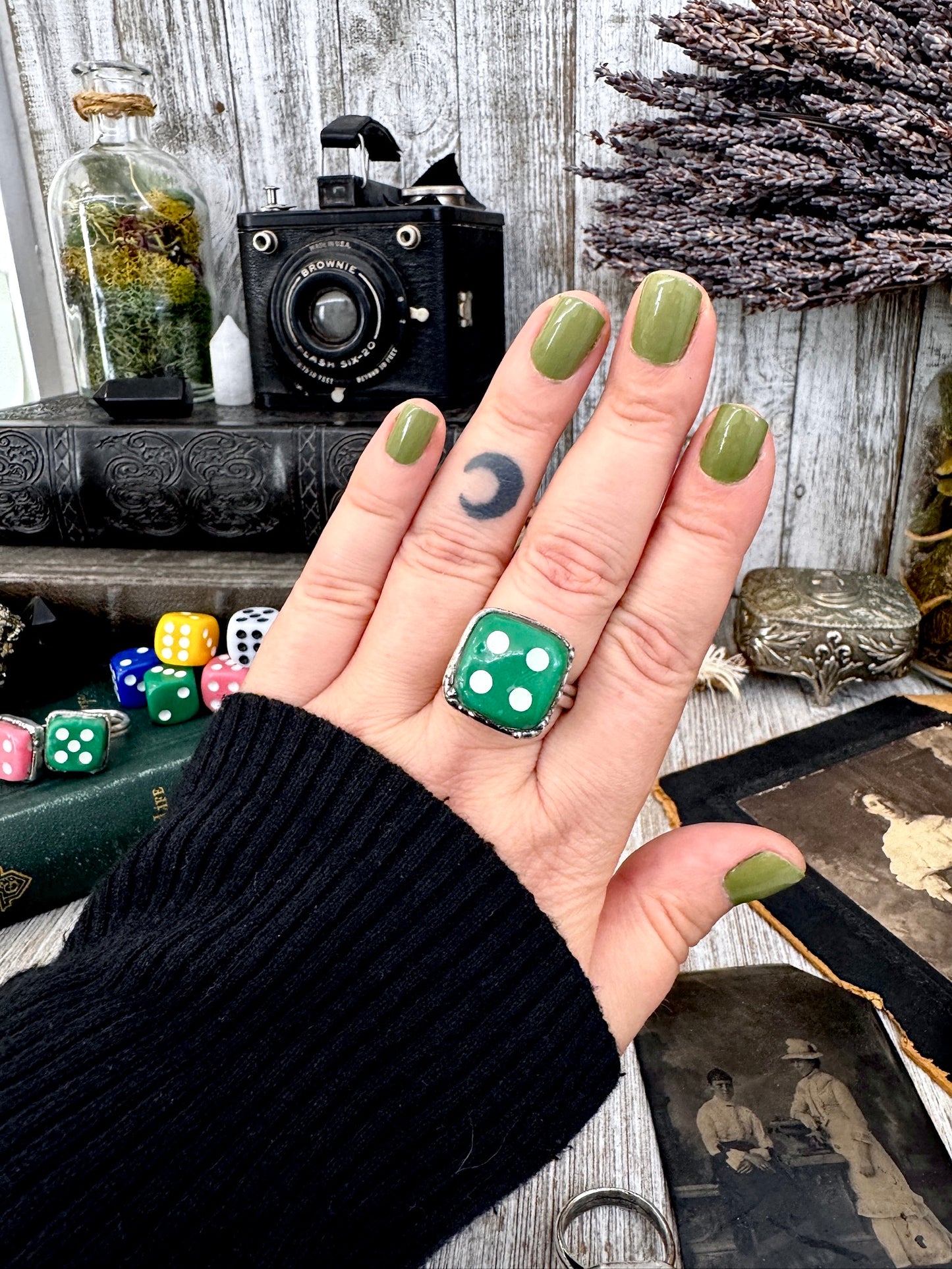 Playing Games - Dice Ring Fine Silver Size 6 7 8 9 10 11 / One of a Kind