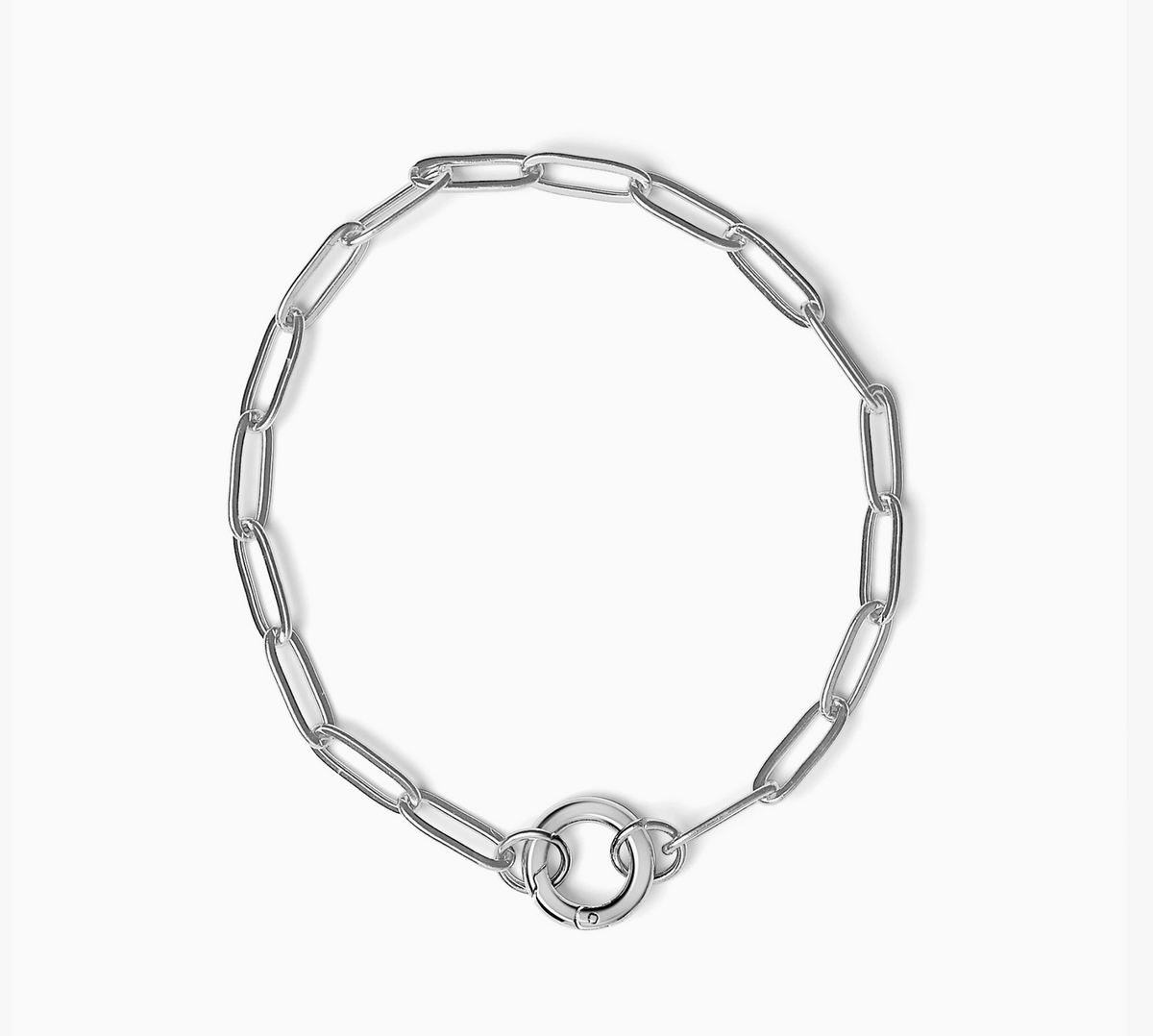 Tiny Trinkets Collection- Stainless Steel Paperclip with Charm Keeper Chain Bracelet / Curated Collection FOXLARK