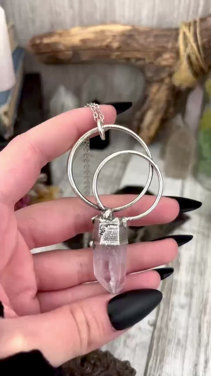 Big Raw Vera Cruz Amethyst Necklace in Fine Silver / Foxlark Collection - One of a Kind
