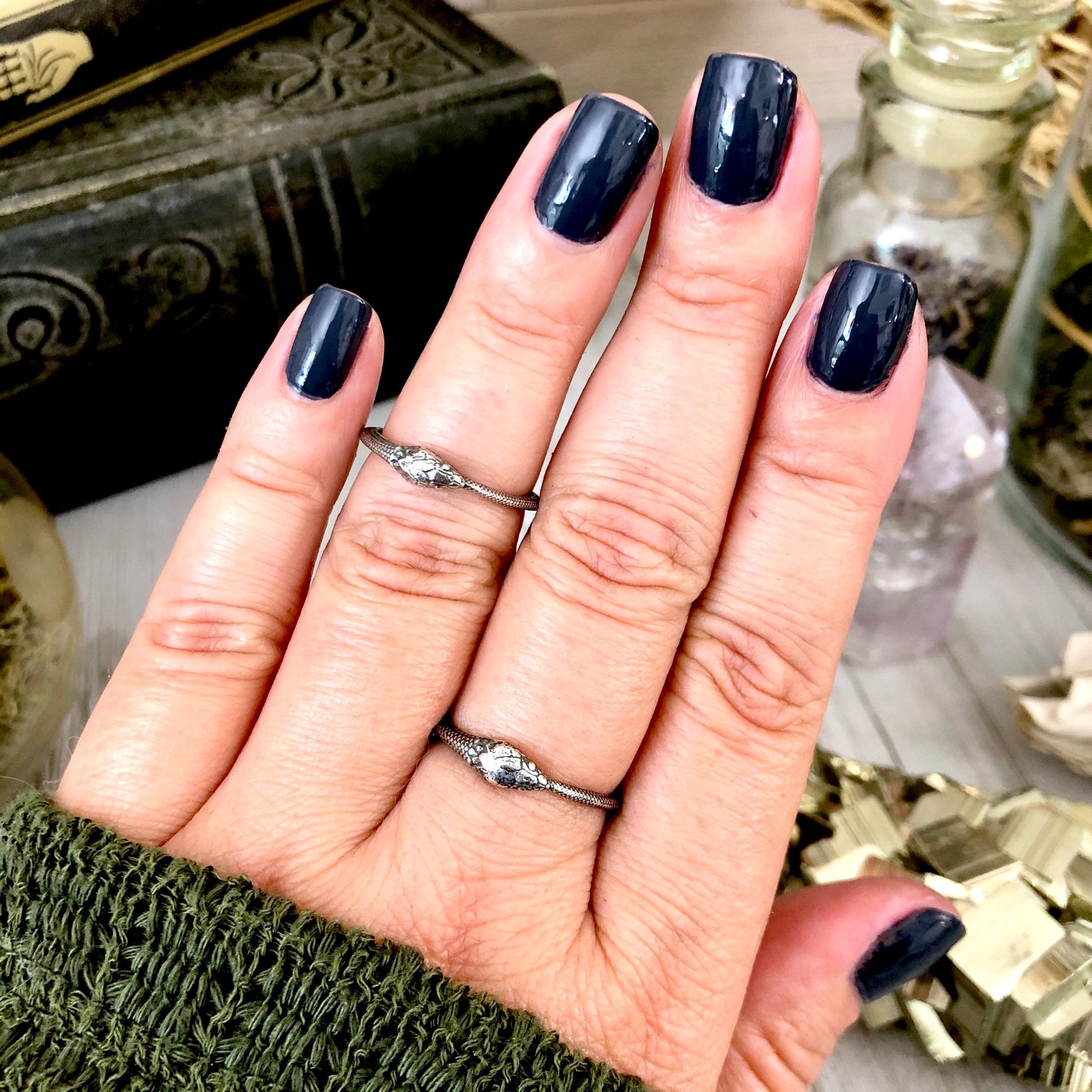 Ouroboros Snake Ring in Sterling Silver / Size 7 8 9 10 11 Curated  Collection.