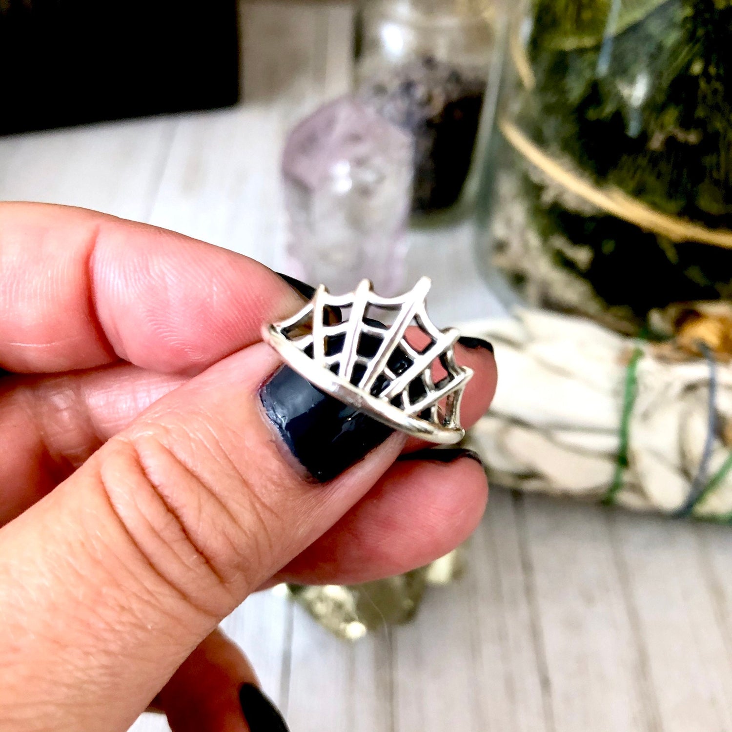 Spider Web Ring in Sterling Silver / Curated Collection