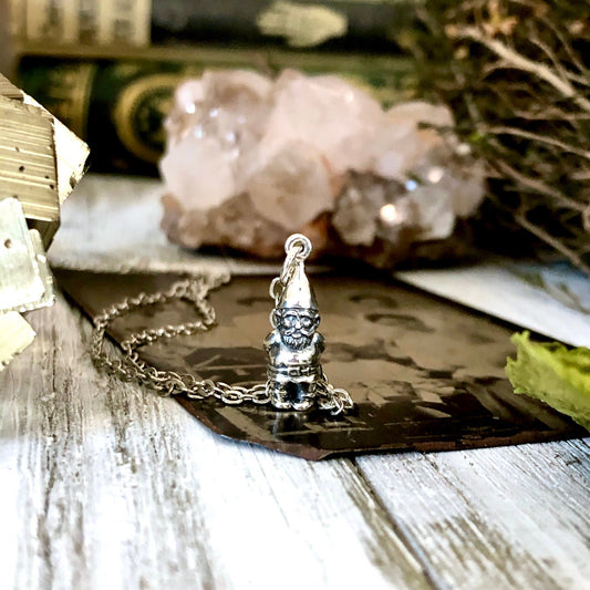 925 Sterling Silver, boho jewelry, Etsy ID: 921340603, Foxlark Alchemy, Garden Gnome, Geometric Necklace, Gift for Woman, Gothic Jewelry, Jewelry, Necklaces, Pendants, Sterling Silver, Talisman Necklace, TINY TALISMANS, Witch Jewelry, Witch necklace, Witc