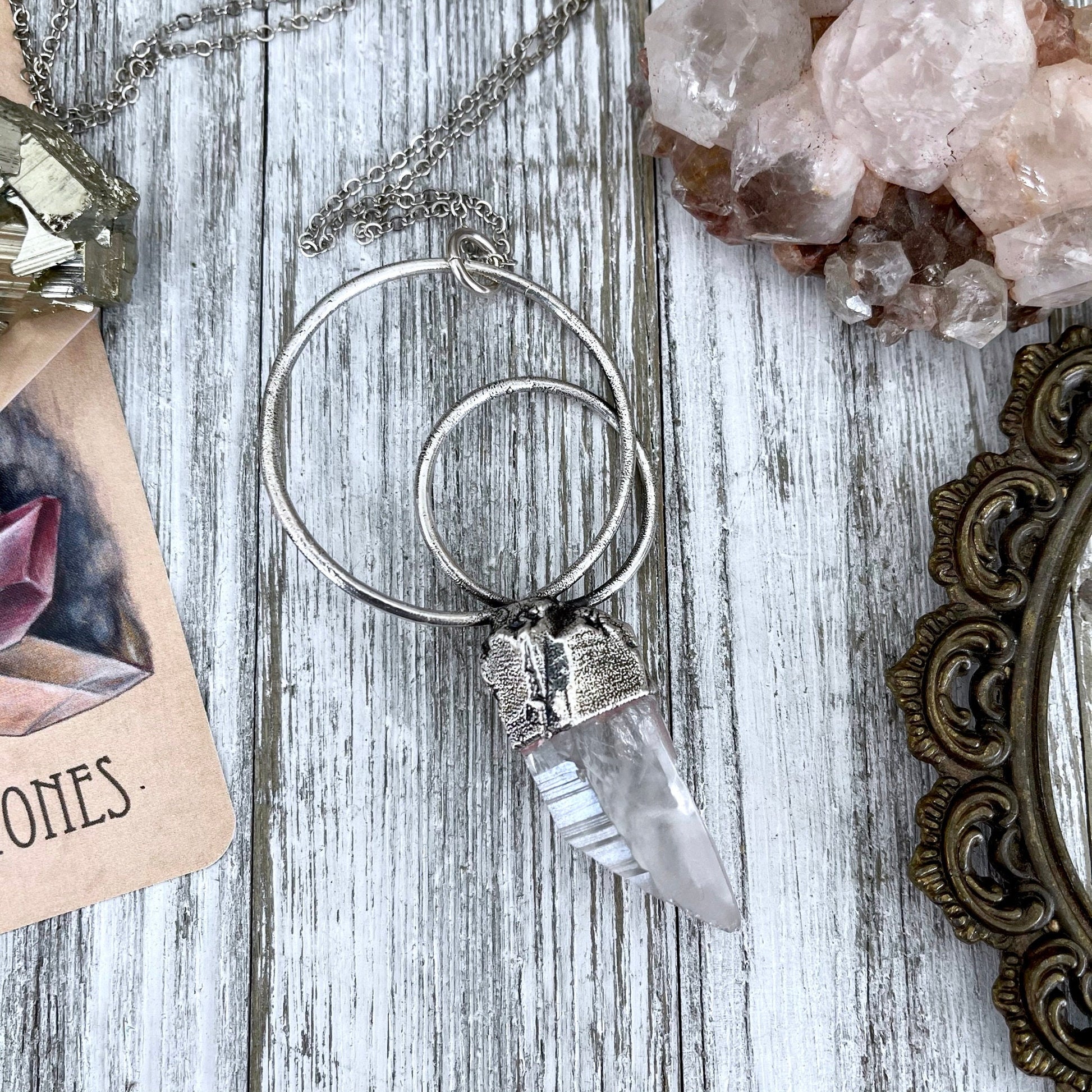 Bohemian Jewelry, Boho Crystal Jewelry, Crystal Necklaces, Etsy ID: 1053127843, FOXLARK- NECKLACES, Gift For Her, Healing Crystal, Jewelry, Necklaces, Quartz Jewelry, Quartz Necklace, Raw Clear Quartz, Raw Crystal Jewelry, Raw crystal necklace, Raw Stone