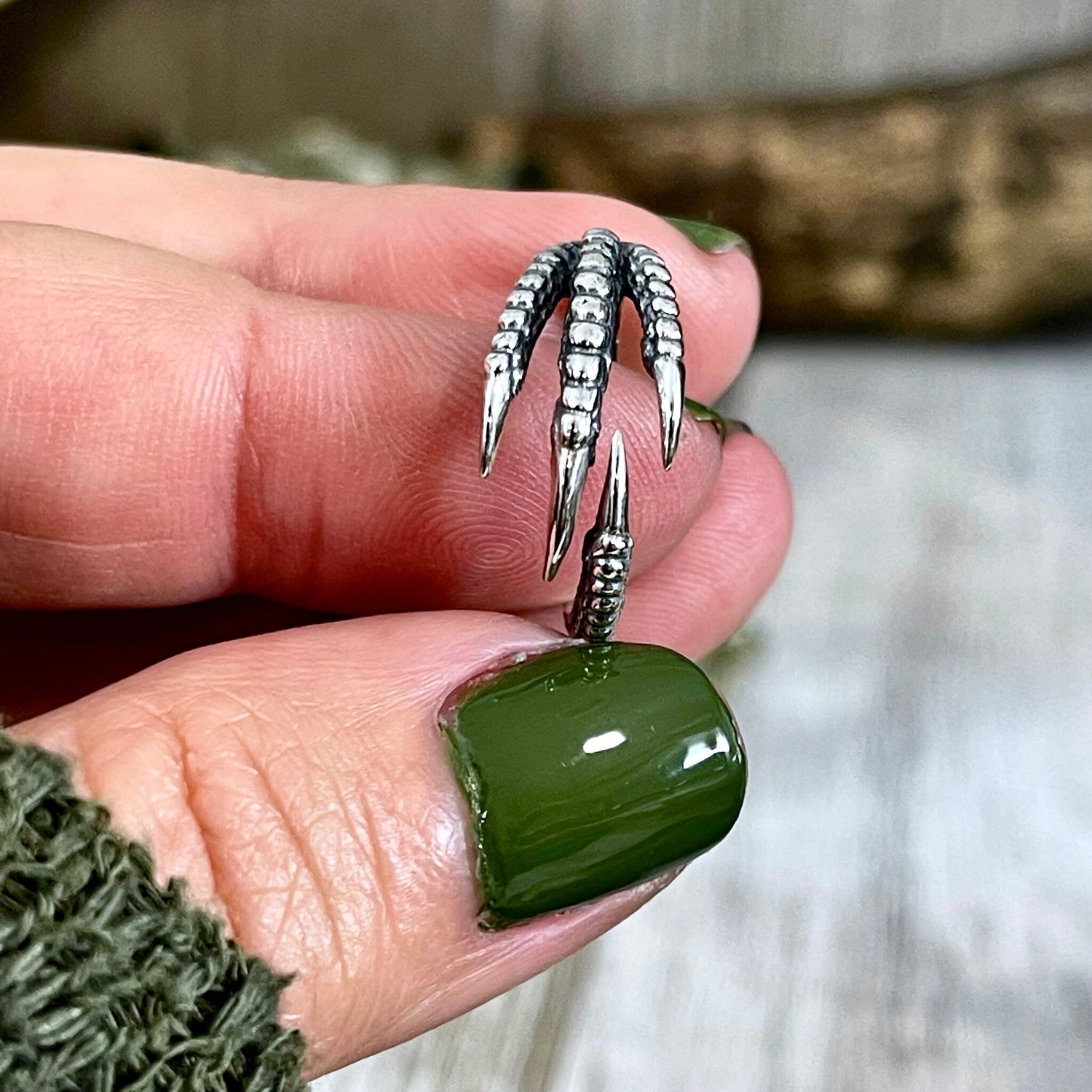 Raven Claw Ring Sterling Silver Adjustable / Curated Collection 925