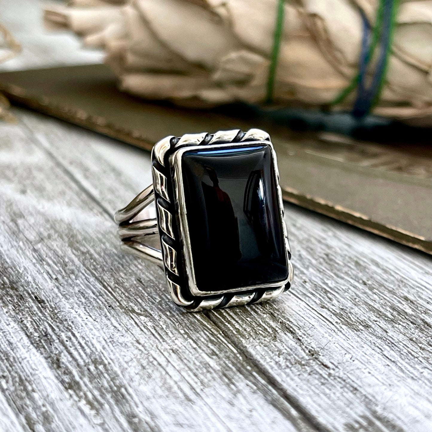 Big Statement Ring, Black Onyx Jewelry, Black Onyx Ring, Bohemian Ring, boho jewelry, boho ring, crystal ring, CURATED- RINGS, Etsy ID: 1325624276, Festival Jewelry, Foxlark Alchemy, gypsy ring, Jewelry, Large Crystal, Rings, Southwestern Jewelry, Stateme