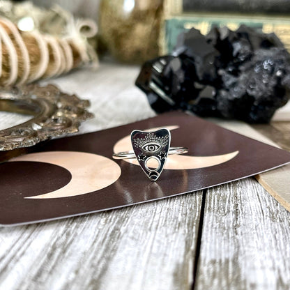 Bohemian Ring, boho jewelry, boho ring, crystal ring, Etsy ID: 1403601579, Festival Jewelry, Gothic Jewelry, gypsy ring, Jewelry, Large Crystal, Planchette Ring, Rings, Statement Rings, Tiny Talisman, TINY TALISMANS, Witch Jewelry, Witch necklace, Witchy