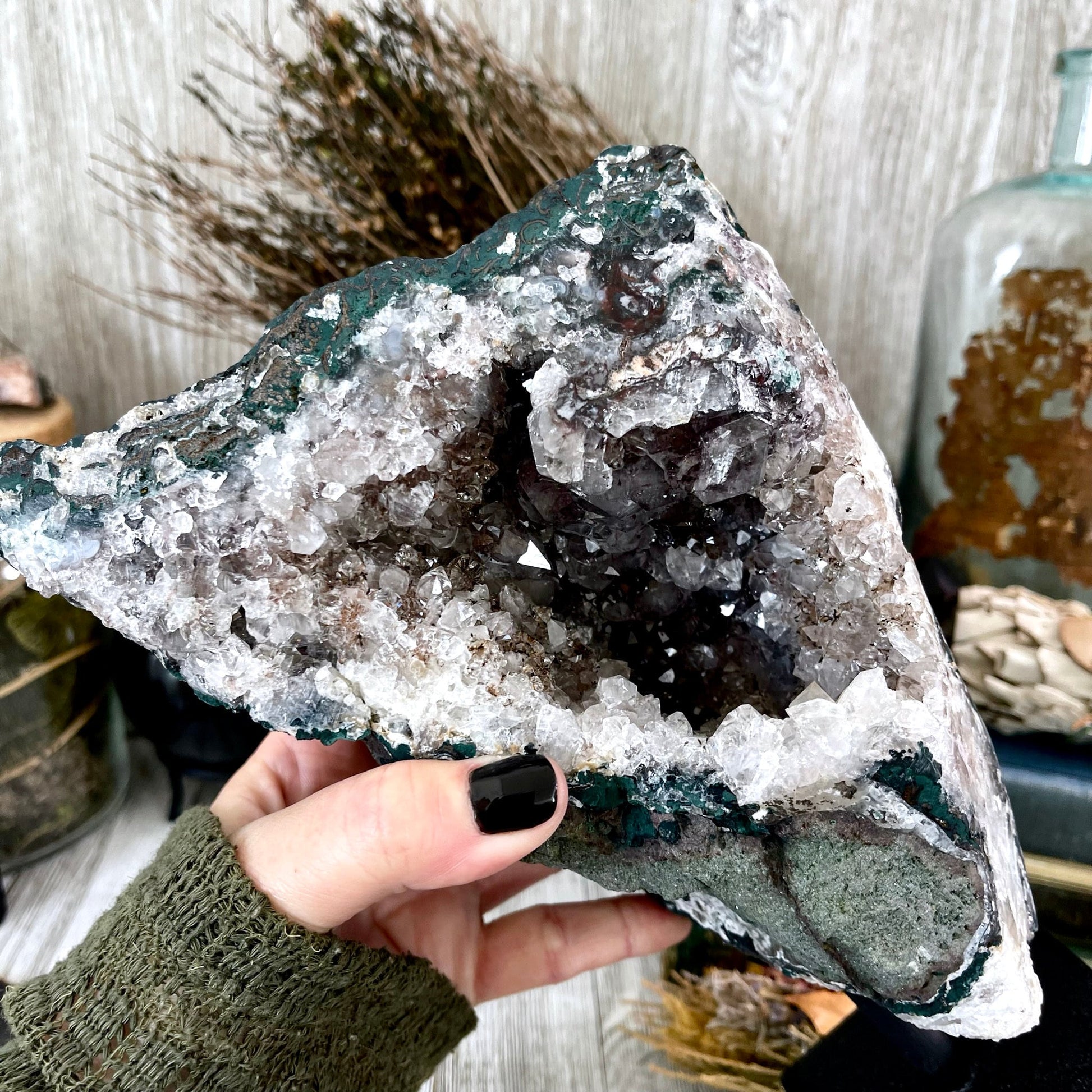 Large Purple Amethyst Crystal Druzy Geode With Stand / FoxlarkCrystals - Foxlark Crystal Jewelry