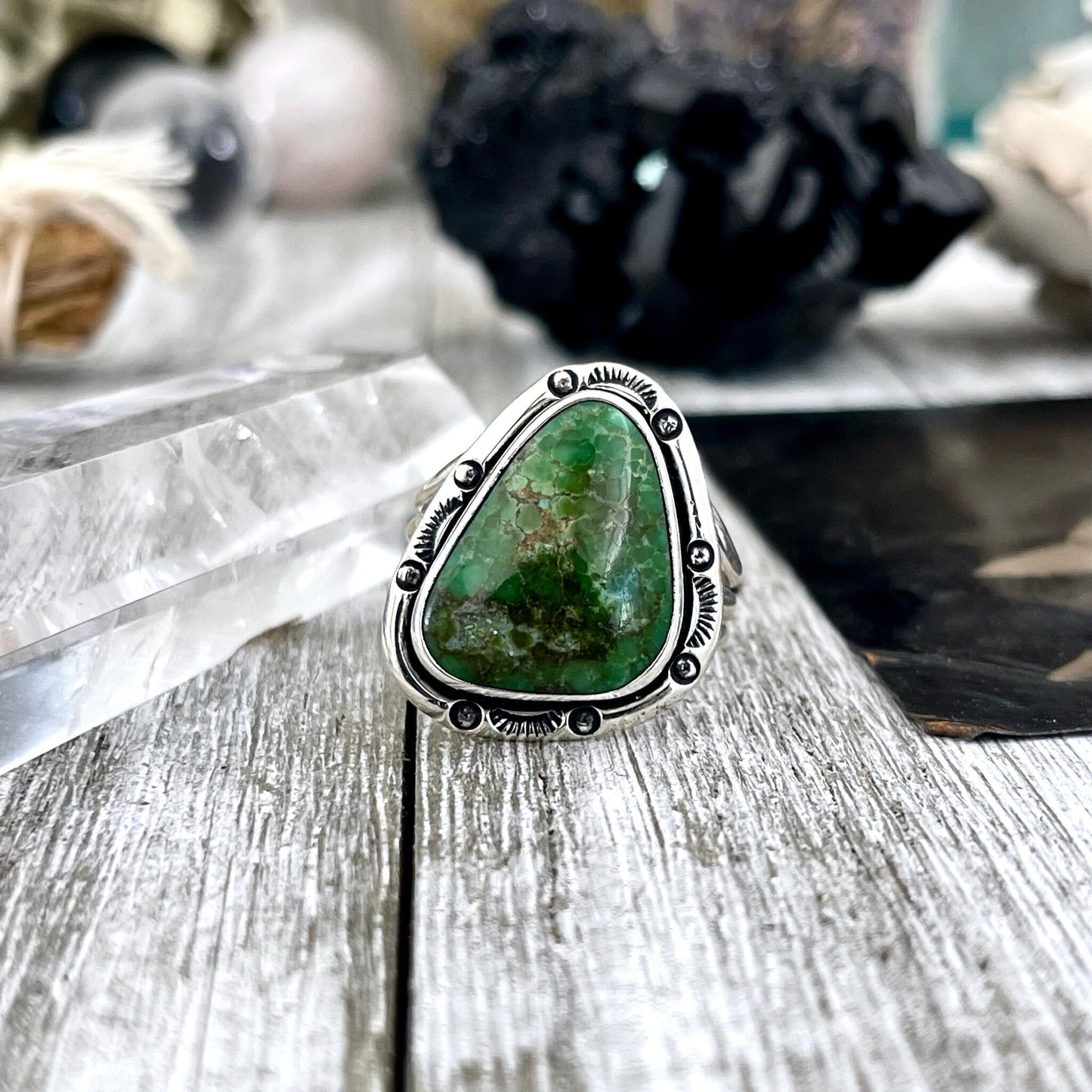 Big Statement Ring, Bohemian Ring, boho jewelry, boho ring, crystal ring, CURATED- RINGS, Etsy ID: 1419676285, Festival Jewelry, gypsy ring, Jewelry, Large Crystal, Rings, Sonora Gold, Statement Rings, Sterling Silver, Sterling Silver Ring, Turquoise Ring