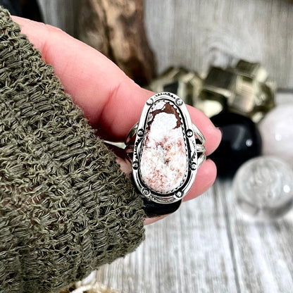 Size 8 Stunning Wild Horse Jasper Statement Ring Set in Sterling Silver Size 8 / Curated by FOXLARK Collection.