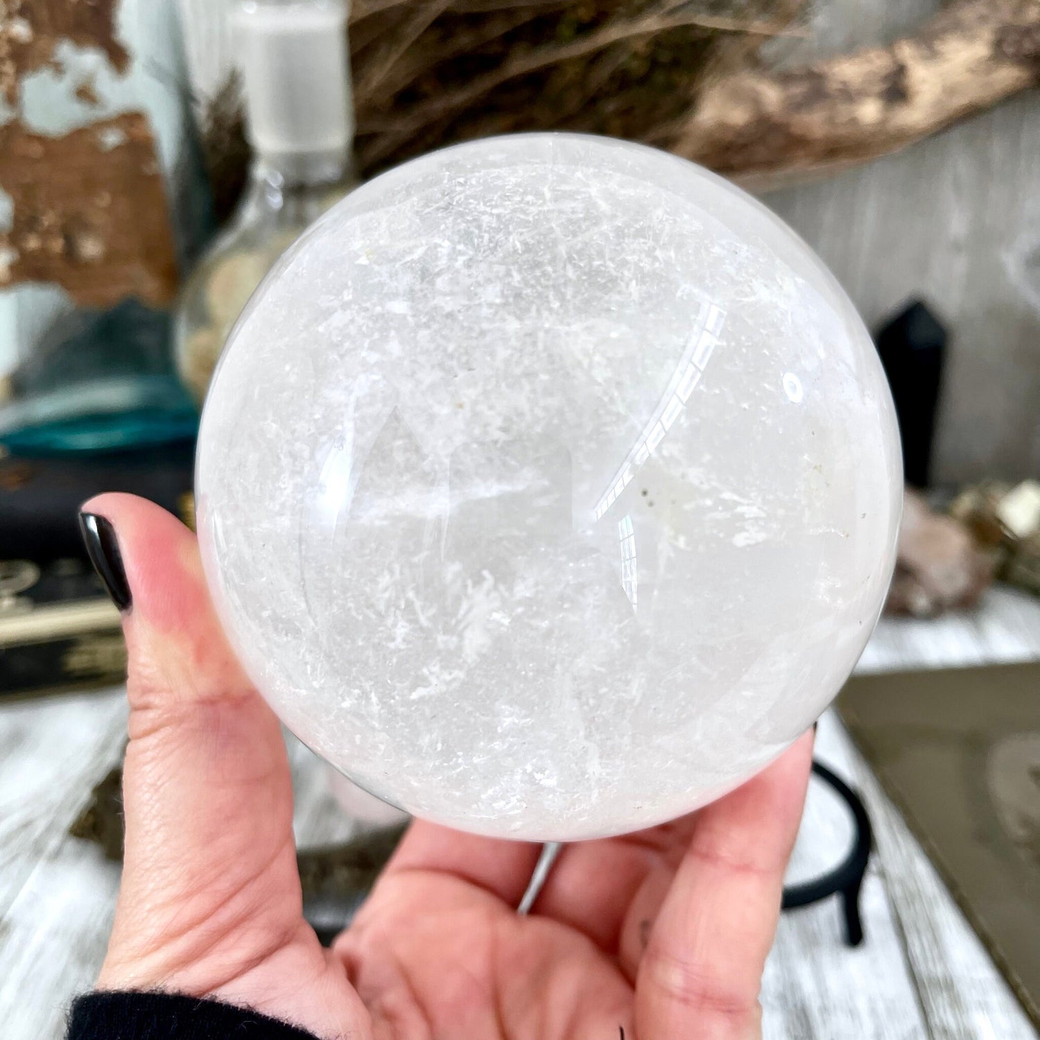 Large Clear Quartz Crystal Ball  / FoxlarkCrystals