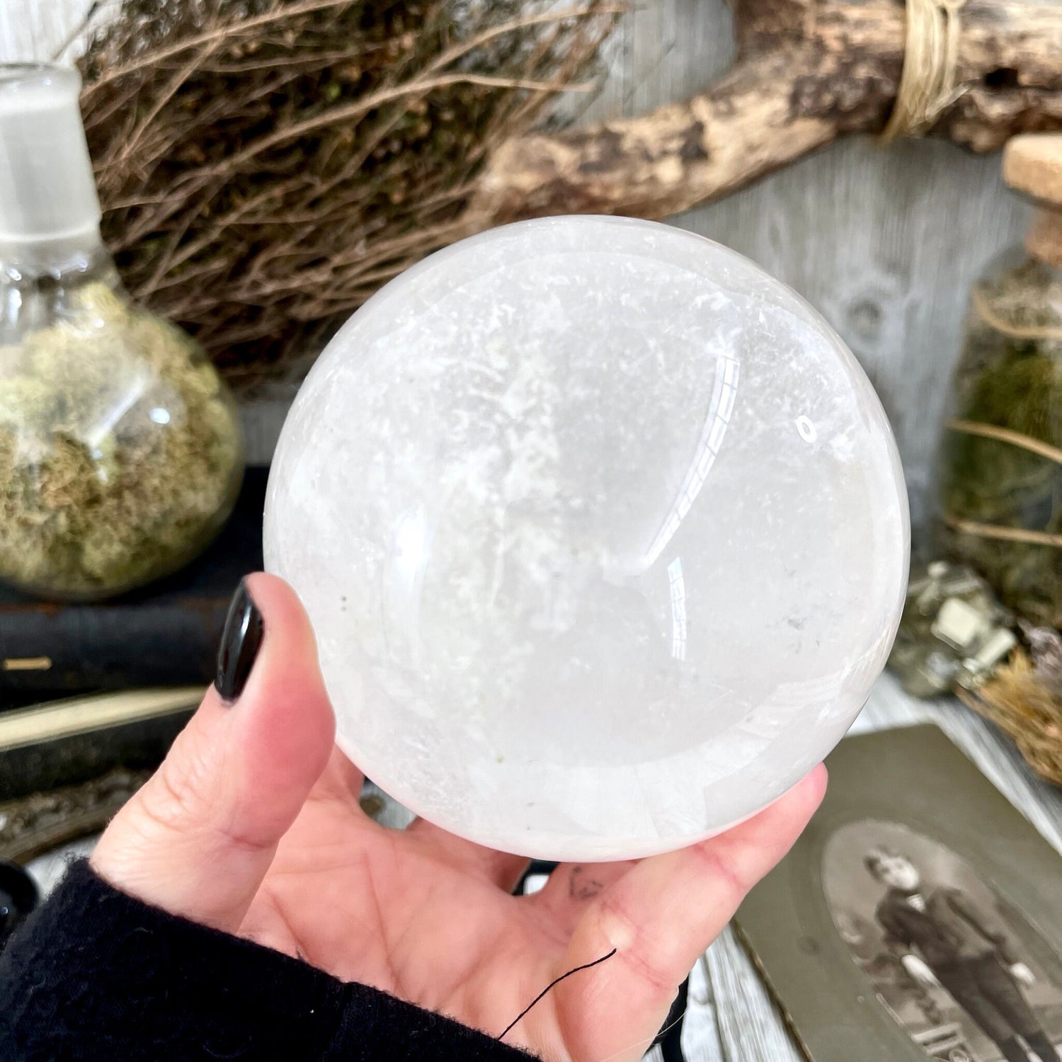 Large Clear Quartz Crystal Ball  / FoxlarkCrystals