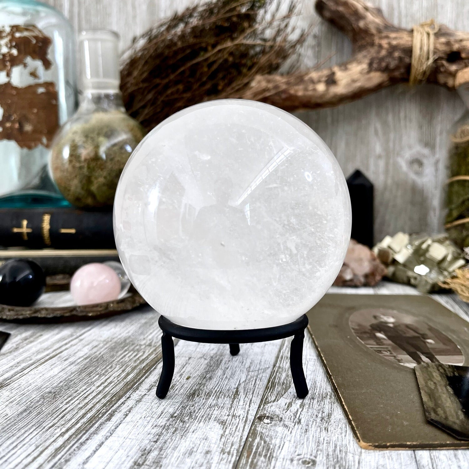 Large Clear Quartz Crystal Ball  / FoxlarkCrystals