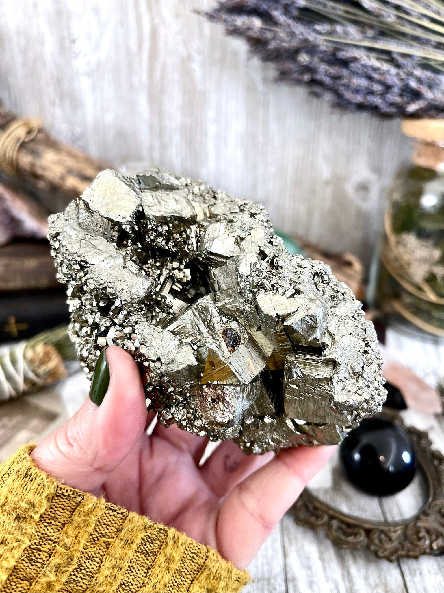 Self Standing Pyrite Crystal Cluster / FoxlarkCrystals - Foxlark Crystal Jewelry