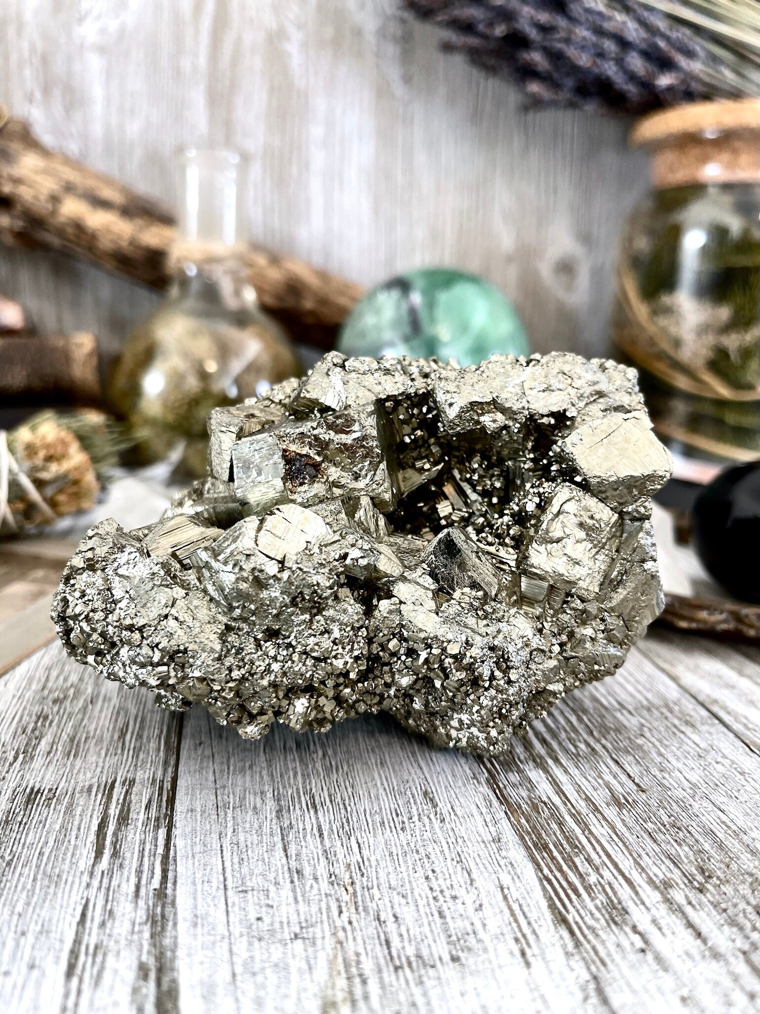 Self Standing Pyrite Crystal Cluster / FoxlarkCrystals - Foxlark Crystal Jewelry
