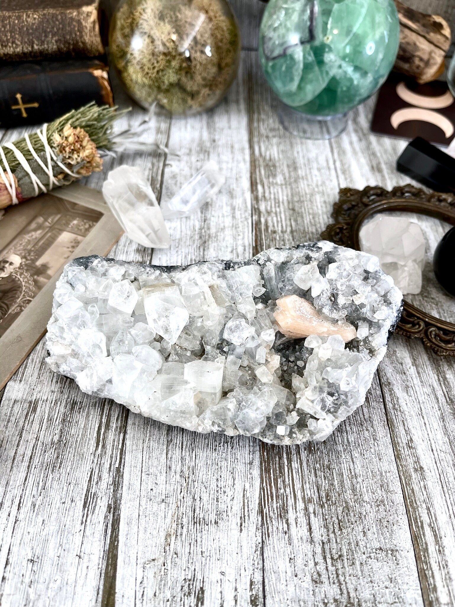 Apophyllite Crystal Cluster / FoxlarkCrystals - Foxlark Crystal Jewelry