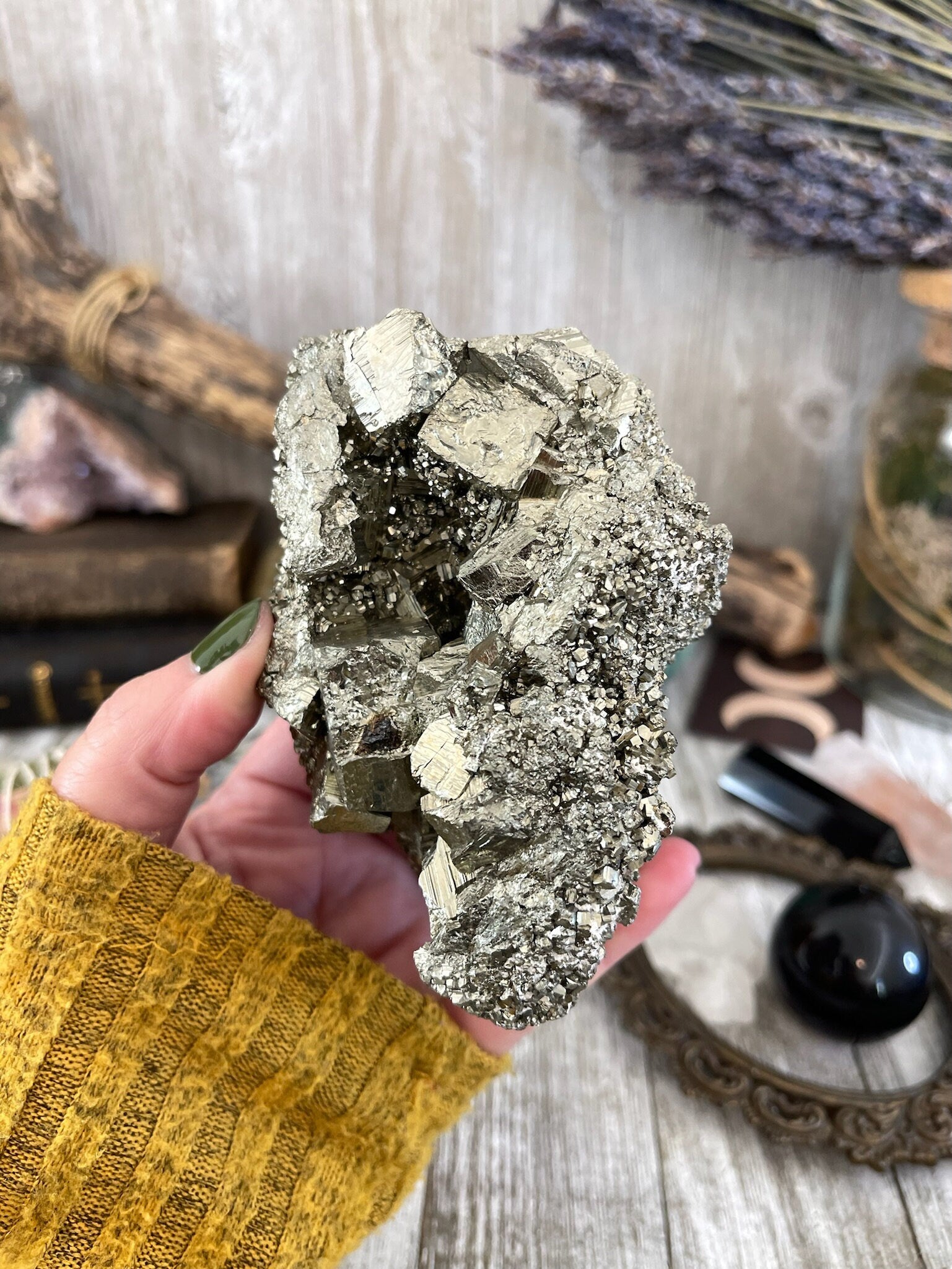 Self Standing Pyrite Crystal Cluster / FoxlarkCrystals - Foxlark Crystal Jewelry