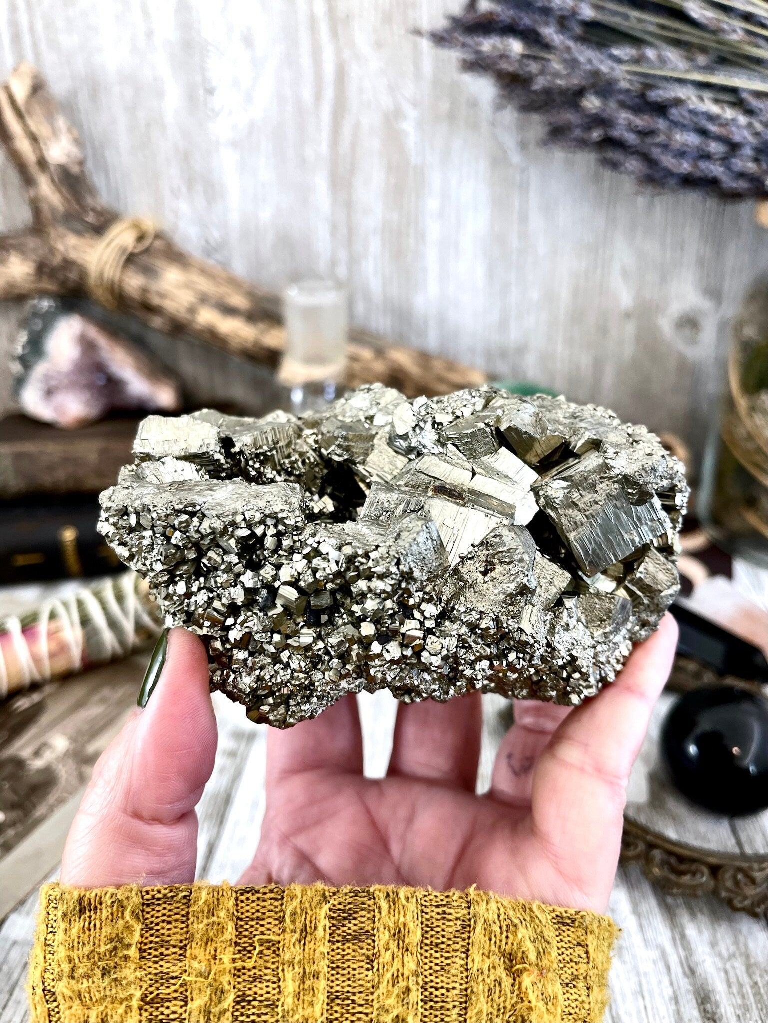 Self Standing Pyrite Crystal Cluster / FoxlarkCrystals - Foxlark Crystal Jewelry