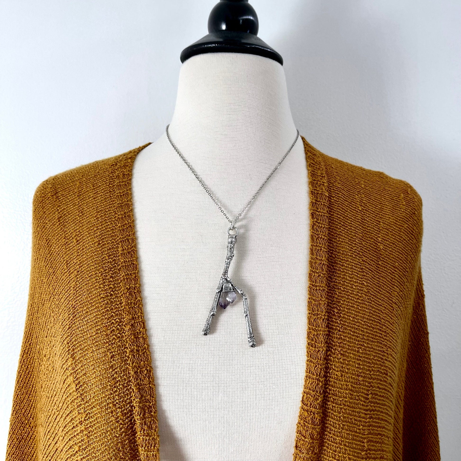 big crystal Necklace, Big Gothic Necklace, Bohemian Jewelry, Crystal Necklaces, Crystal Pendant, Etsy ID: 1587030930, FOXLARK- NECKLACES, Jewelry, nature inspired, Necklaces, Silver Jewelry, Silver Necklace, Silver Stone Jewelry, Statement Necklace, Stone