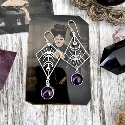 Big Earrings, blackened silver, bohemian earrings, Boho Earrings, Dangle & Drop Earrings, Dangly Earrings, Earrings, Etsy ID: 1599151744, Geometric Earrings, Hoop Earrings, Jewelry, Long Earrings, Silver Earrings, silver hoops, Sterling silver, Witchy Ear