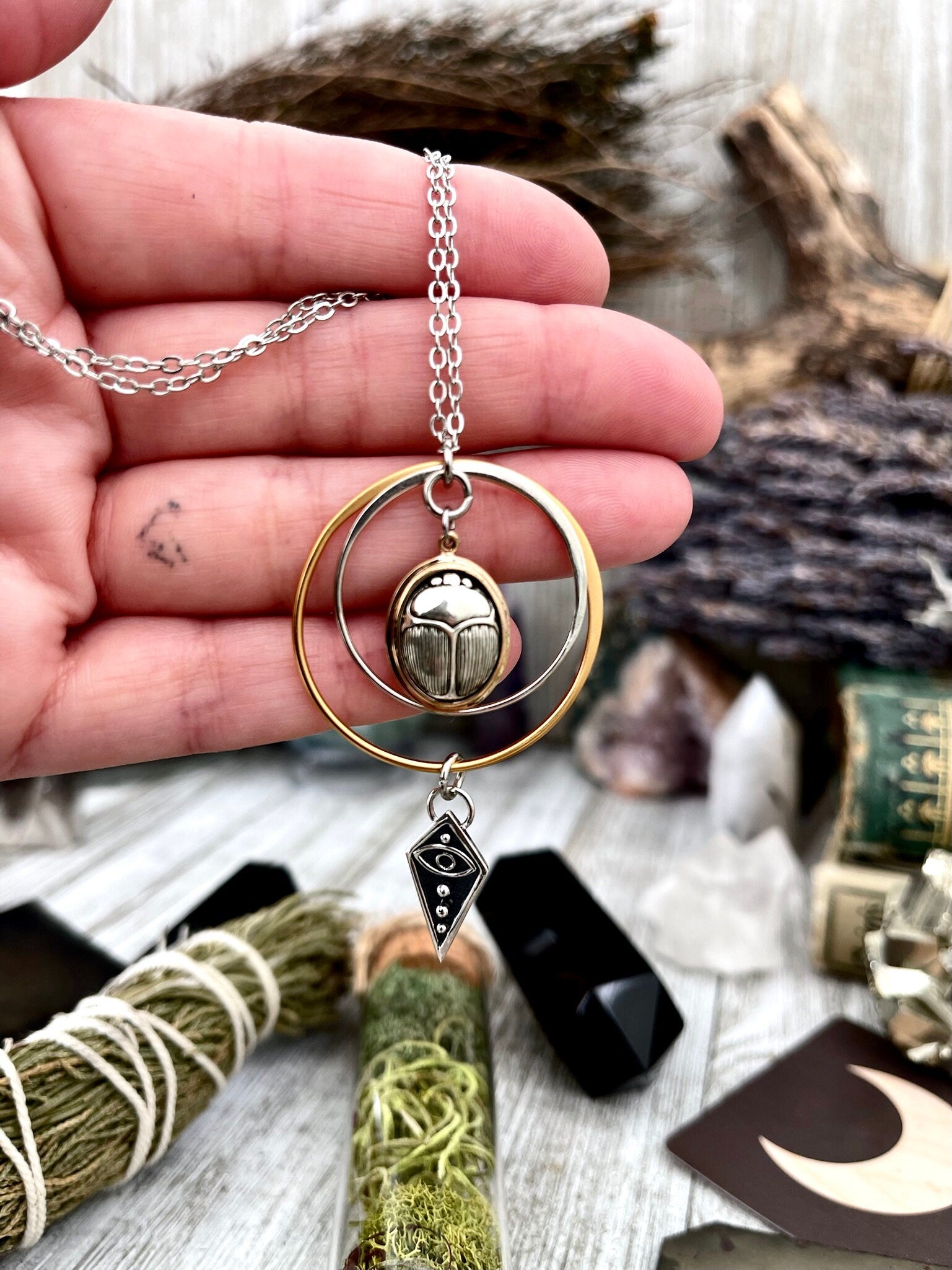 925 Sterling Silver, Amulet Charm, beetle pendent, boho jewelry, bronze necklace, Etsy ID: 1640908546, Gothic Jewelry, Infinity Necklace, Jewelry, Necklaces, Pendants, Sterling Silver, Talisman Necklace, TINY TALISMANS, Witch Jewelry, Witch necklace, Witc