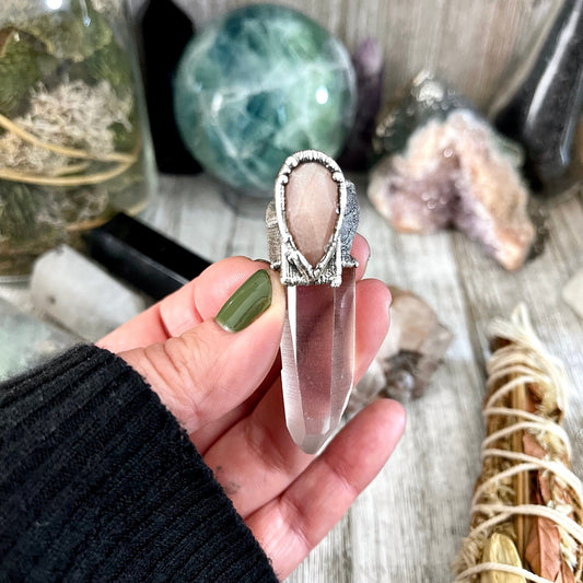 Big Crystal Necklace, Bohemian Jewelry, Clear Quartz Jewelry, Crystal Jewelry, Crystal Necklaces, Etsy ID: 1669651647, FOXLARK- NECKLACES, Jewelry, Large Crystal, Large Raw Crystal, Moonstone pendent, Necklaces, Peach Moonstone, Raw crystal jewelry, raw c