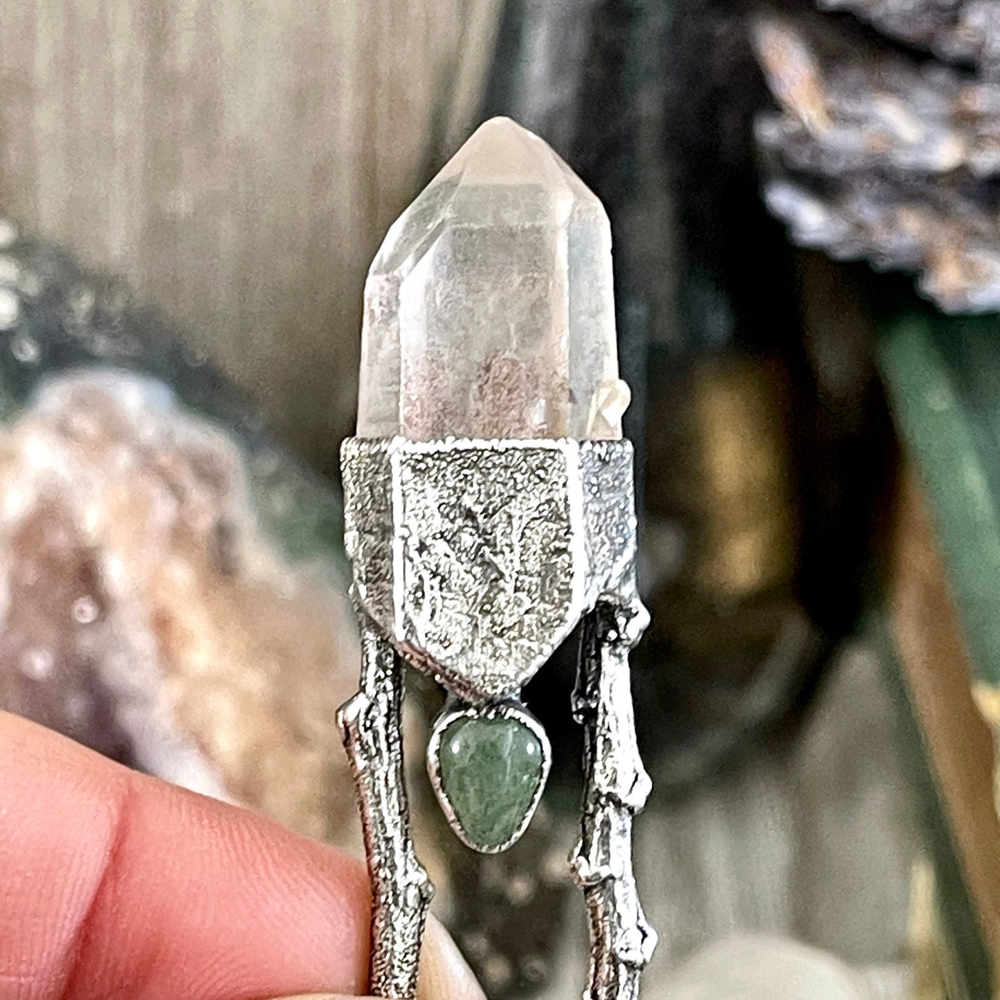 big crystal Necklace, Bohemian Jewelry, Crystal Necklaces, Crystal Pendant, Etsy ID: 1669644277, FOXLARK- NECKLACES, Jewelry, nature inspired, Necklaces, Quartz pendent, Raw Quartz jewelry, Silver Jewelry, Silver Necklace, Silver Stone Jewelry, Statement