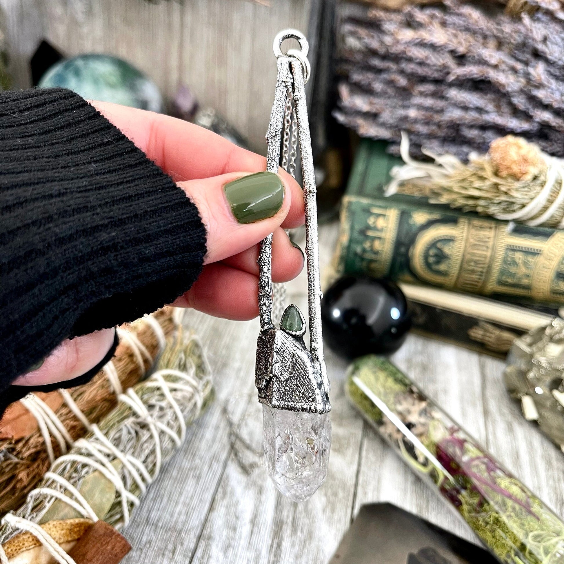 big crystal Necklace, Bohemian Jewelry, Crystal Necklaces, Crystal Pendant, Etsy ID: 1655473548, FOXLARK- NECKLACES, Jewelry, nature inspired, Necklaces, Quartz pendent, Raw Quartz jewelry, Silver Jewelry, Silver Necklace, Silver Stone Jewelry, Statement